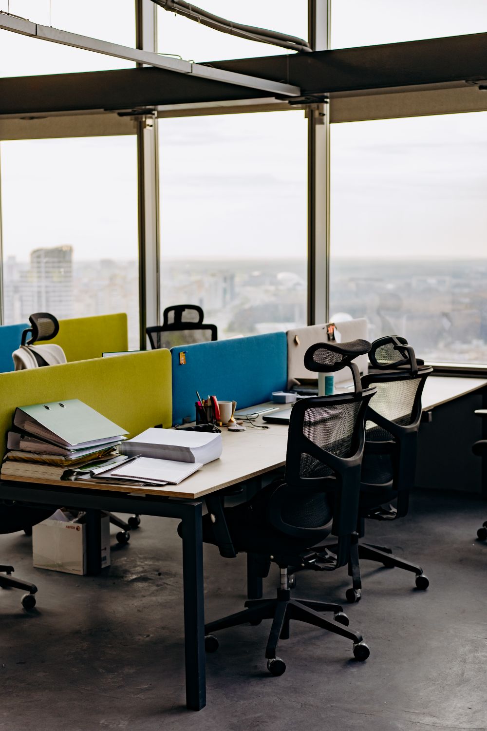 Clean, well-kept modern office workspace